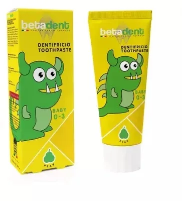 Pasta de dinti cu aroma de pere Baby 0-3, 75ml, Betadent — preț și oferte