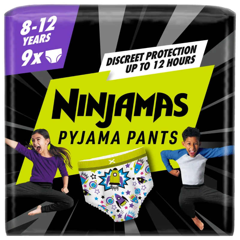 Scutece chilotel de noapte pentru baietei 8-12 ani, 9 bucati, Ninjamas — preț și oferte