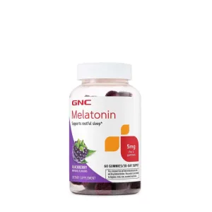 Melatonina 5mg cu aroma naturala de mure, 60 jeleuri, GNC