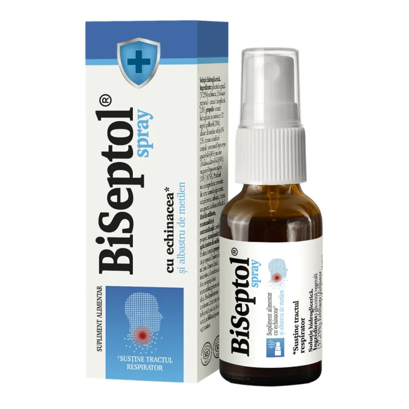 Spray cu Echinacea si Albastru de Metilen BiSeptol, 20 ml, Dacia Plant — preț și oferte