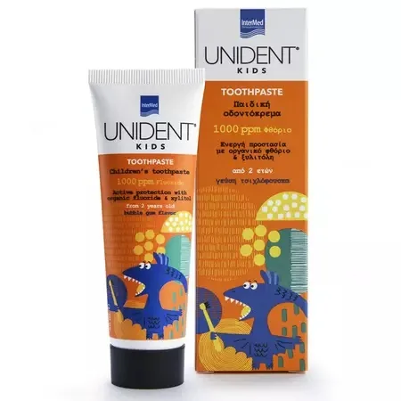 Pasta de dinti cu fluor 1000ppm pentru copii Unident Kids, 50ml, Intermed INTERMED Pharmaceutical Laboratories — preț și oferte