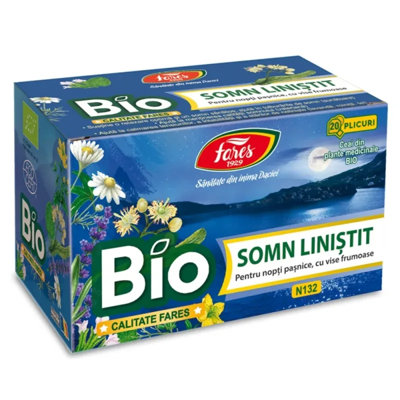 Ceai Bio Somn linistit, 20 plicuri, Fares — preț și oferte