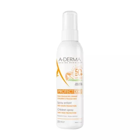 Spray protectie solara pentru copii SPF50+ Protect, 200ml, A-Derma — preț și oferte