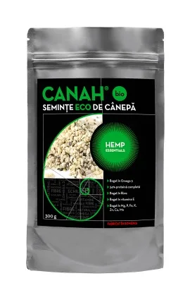 Seminte decorticate de canepa bio, 300g, Canah