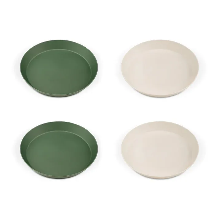 Set de farfurii bio Green/Cream, 4 bucati, Citron — preț și oferte