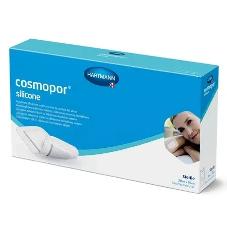 Plasturi autoadezivi Cosmopor Silicone, 20x10cm, 5 bucati, Hartmann PAUL HARTMANN AG — preț și oferte