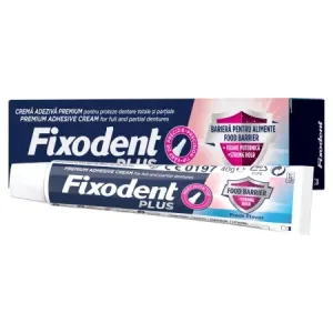 Crema adeziva pentru proteza Fixodent Plus - Food Barrier Fresh, 40g, P&G