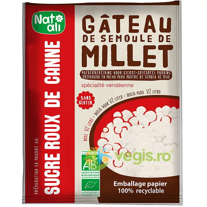 Budinca din Gris de Mei fara Gluten Ecologica/Bio 70g NAT-ALI — preț și oferte