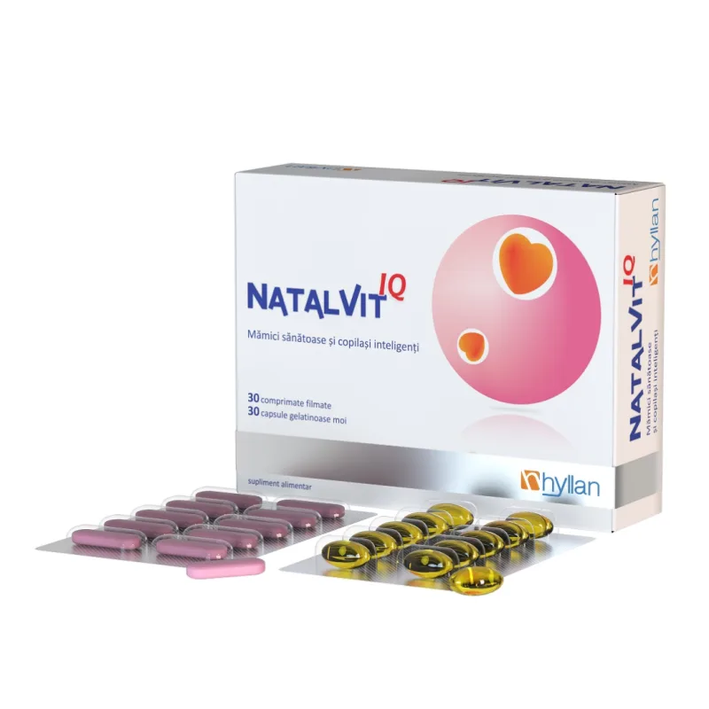 Natalvit IQ, 30 comprimate + 30 capsule, Hyllan HYLLAN PHARMA — preț și oferte