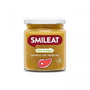 Piure Bio de legume cu vitel si ulei de masline +6 luni, 230 g – Smileat