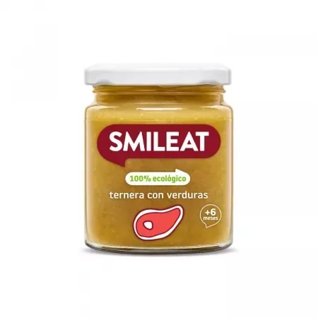 Piure Bio de legume cu vitel si ulei de masline +6 luni, 230 g – Smileat — preț și oferte