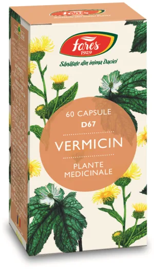 Vermicin, 60 capsule, Fares