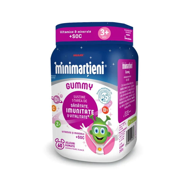 Minimartieni Gummy cu soc, 60 jeleuri, Walmark — preț și oferte