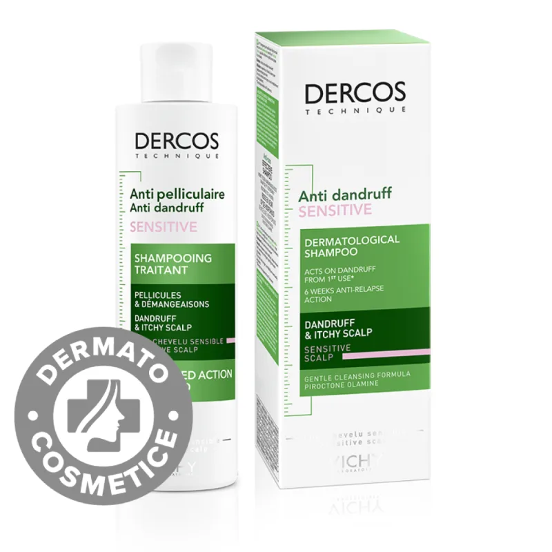 Sampon anti-matreata pentru scalp sensibil Dercos, 200ml, Vichy — preț și oferte