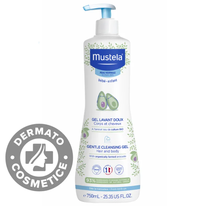 Gel de curatare pentru par si corp, 750ml, Mustela — preț și oferte