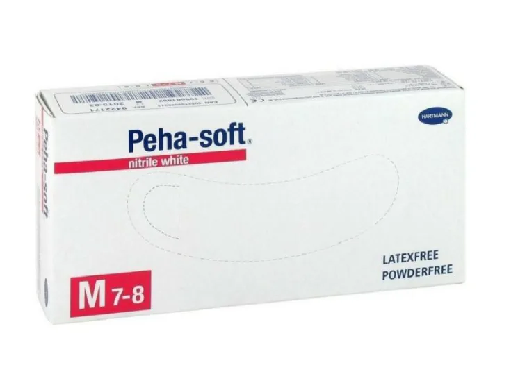 Manusi nepudrate din nitril Peha Soft albe marimea M, 100 bucati, Hartman HARTMANN — preț și oferte