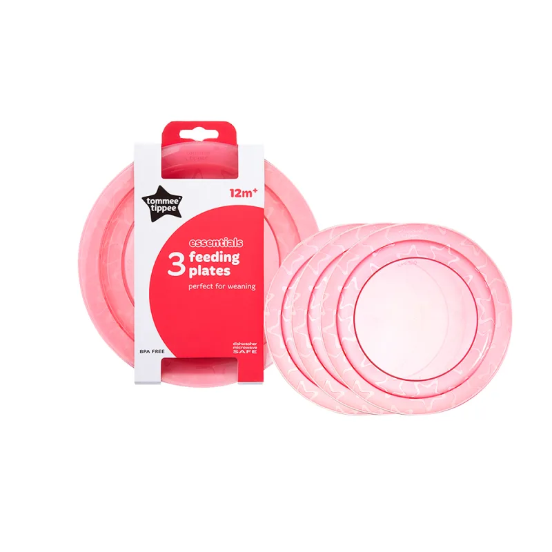 Set 3 farfurii Essential 12luni+ Roz, 3 bucati, Tommee Tippee — preț și oferte