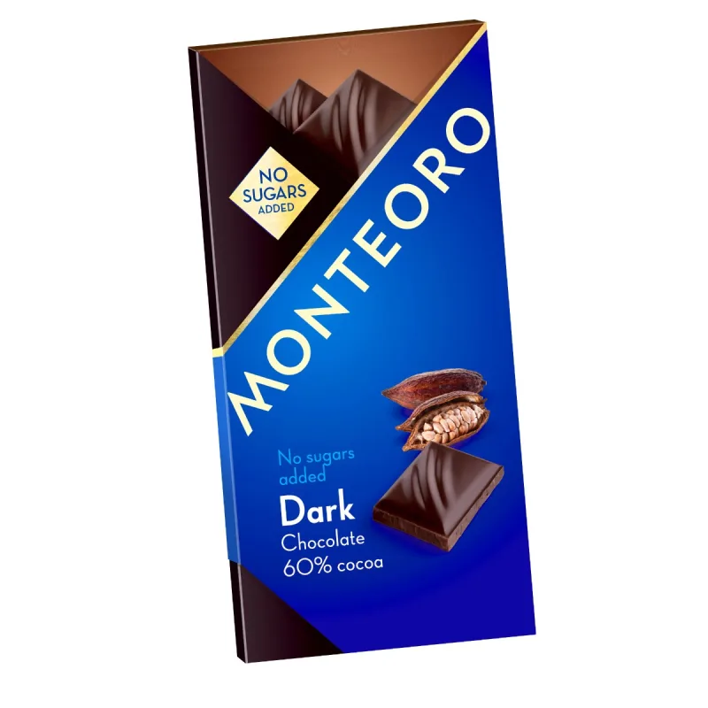 Ciocolata amaruie fara zahar, 90g, Monteoro — preț și oferte