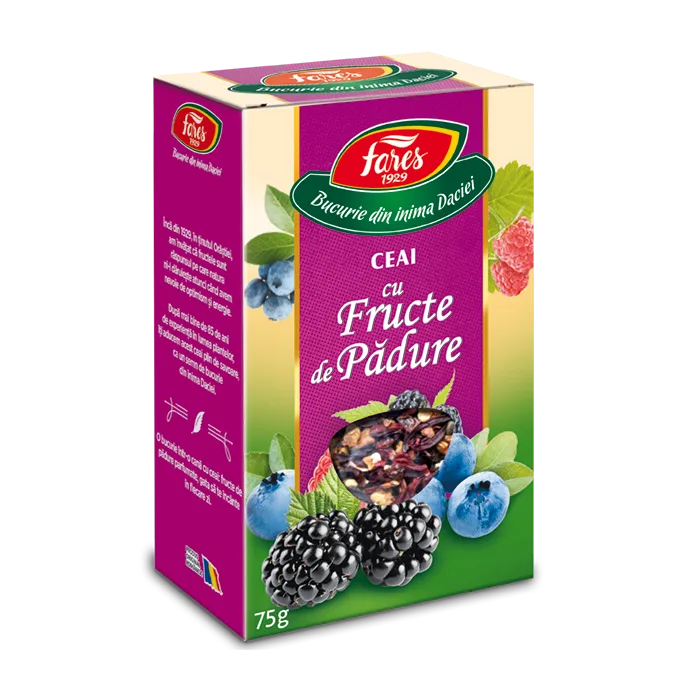 Ceai cu fructe de padure, 75g, Fares — preț și oferte