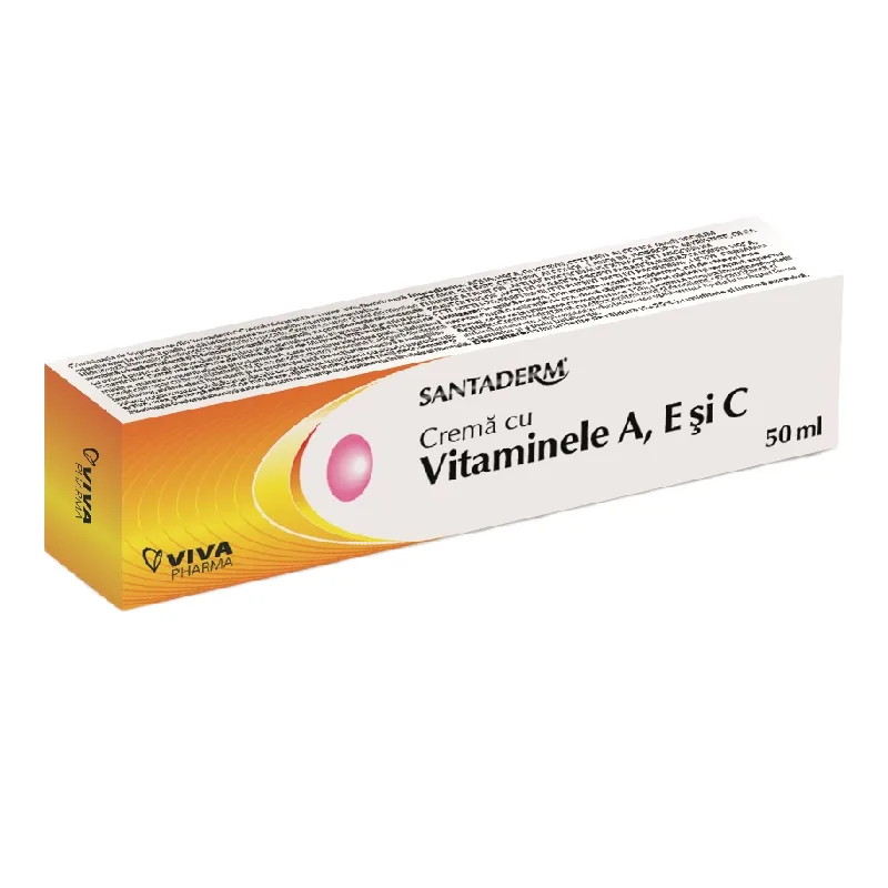 Crema cu vitaminele A, E si C Santaderm, 50 ml, Viva Pharma — preț și oferte
