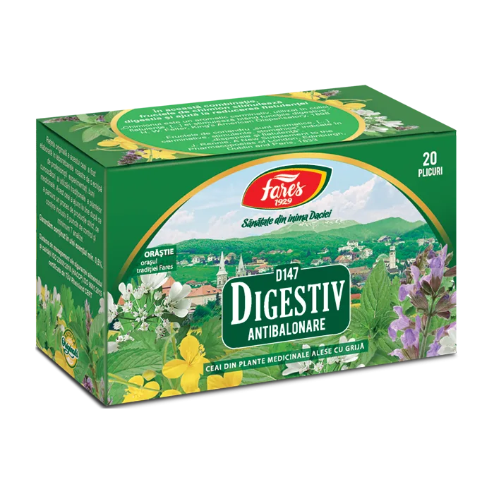 Ceai digestiv, 20 plicuri, Fares — preț și oferte