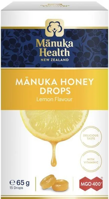 Dropsuri cu miere de Manuka MGO 400+ si lamaie, 65g, Manuka Health — preț și oferte