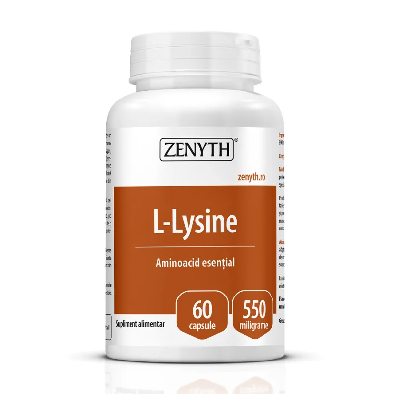 L-Lysine, 60 capsule, Zenyth — preț și oferte