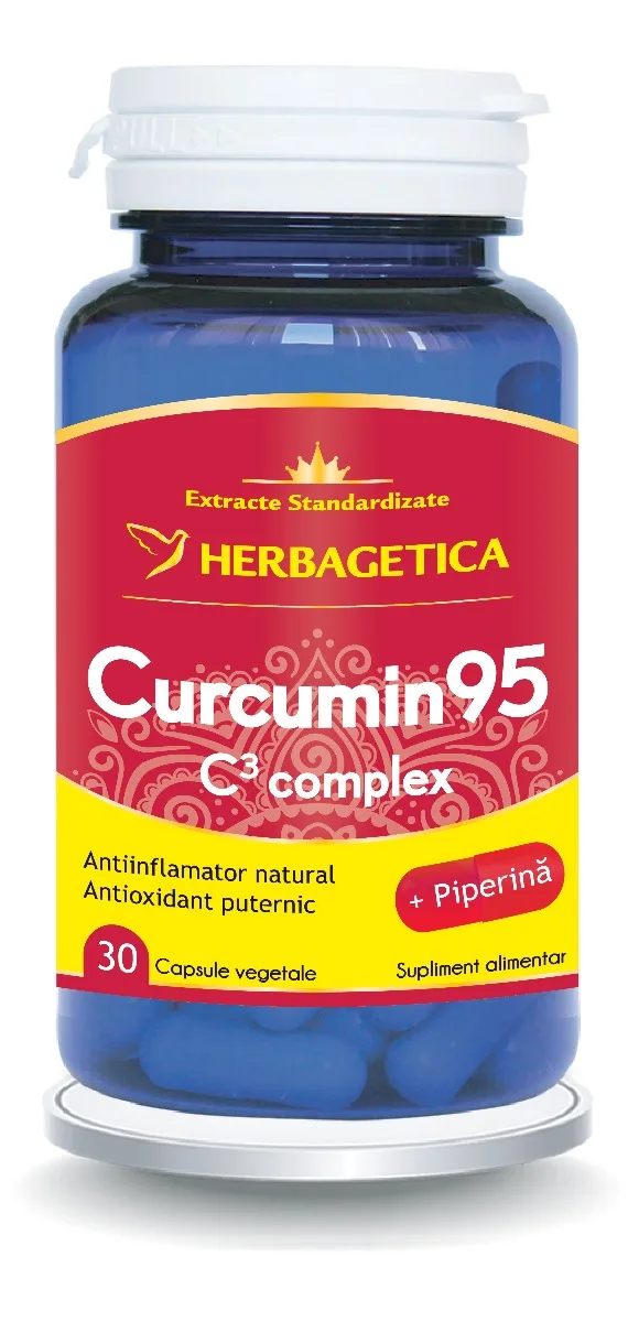 Curcumin95+ C3 Complex, 30 capsule, Herbagetica — preț și oferte