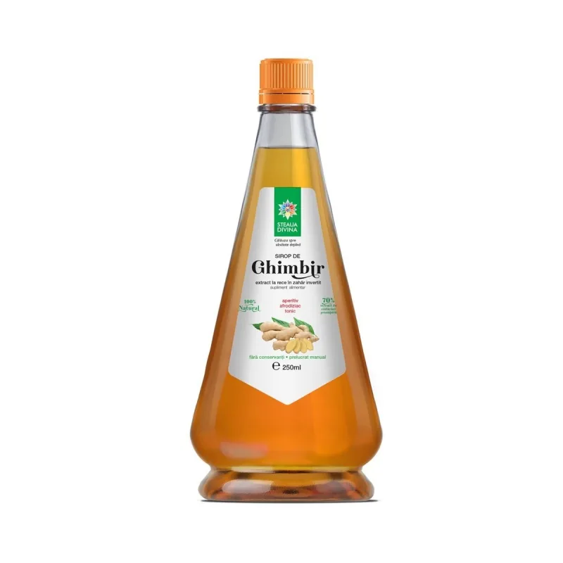 Sirop natural de ghimbir presat la rece, 250ml, Steaua Divina — preț și oferte