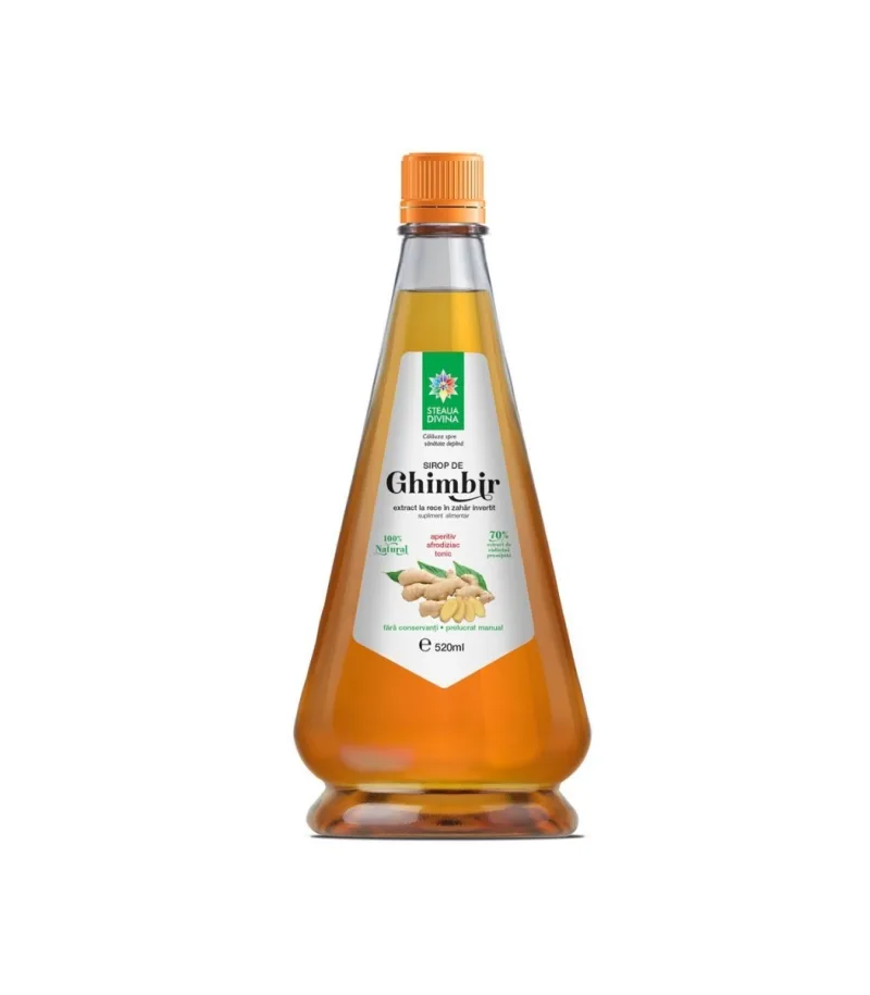 Sirop natural de ghimbir presat la rece, 520ml, Steaua Divina — preț și oferte