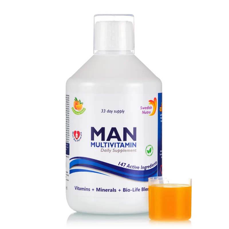 Multivitamine pentru barbati cu 147 de ingrediente, 500ml, Swedish Nutra — preț și oferte