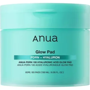 Dischete hidratante cu PDRN si acid hialuronic 100 Hyaluronic Acid Glow Pad Face Toner, 60 bucati, Anua