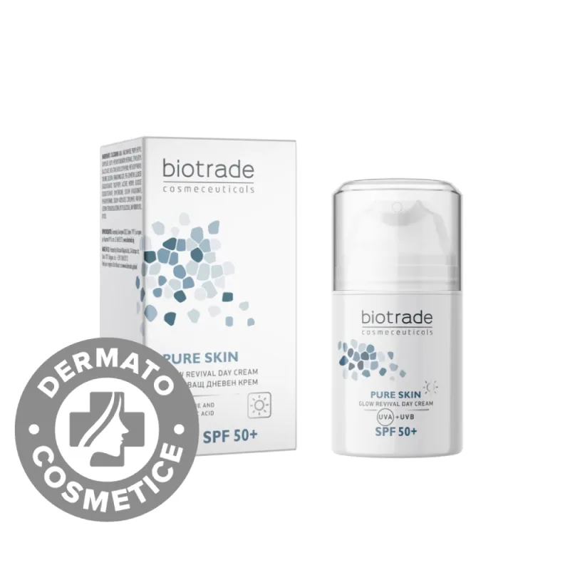 Crema iluminatoare de zi cu SPF50+ Pure Skin, 50ml, Biotrade — preț și oferte