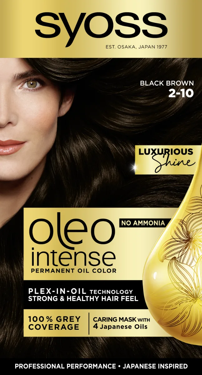 Vopsea de par fara amoniac Color Oleo 2-10 saten foarte inchis, 115ml, Syoss — preț și oferte