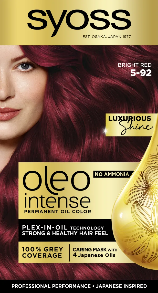 Vopsea de par fara amoniac Color Oleo 5-92 roscat luminos, 115ml, Syoss — preț și oferte
