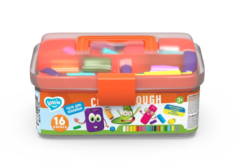Set plastilina si accesorii pentru modelaj 16 culori Lovin, 1 bucata, Oktoclay — preț și oferte