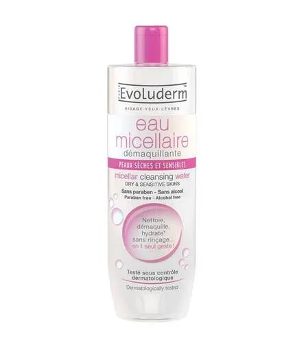 Apa micelara pentru demachierea tenului uscat si sensibil, 500ml, Evoluderm — preț și oferte