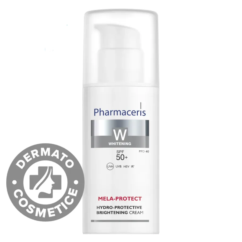 Crema hidratanta de zi pentru albire SPF50 W, 50ml, Pharmaceris — preț și oferte