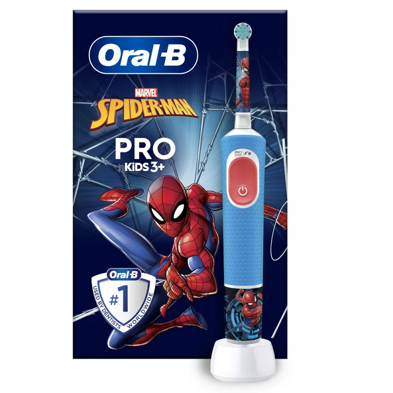 Periuta de dinti electrica Pro Kids Spider Man 3 ani+, 1 bucata, Oral-B — preț și oferte