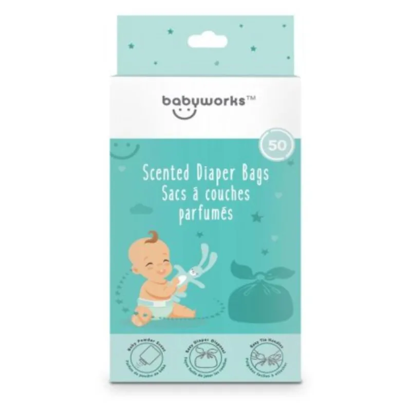 Pungi parfumate pentru scutece, 50 bucati, Baby Works — preț și oferte