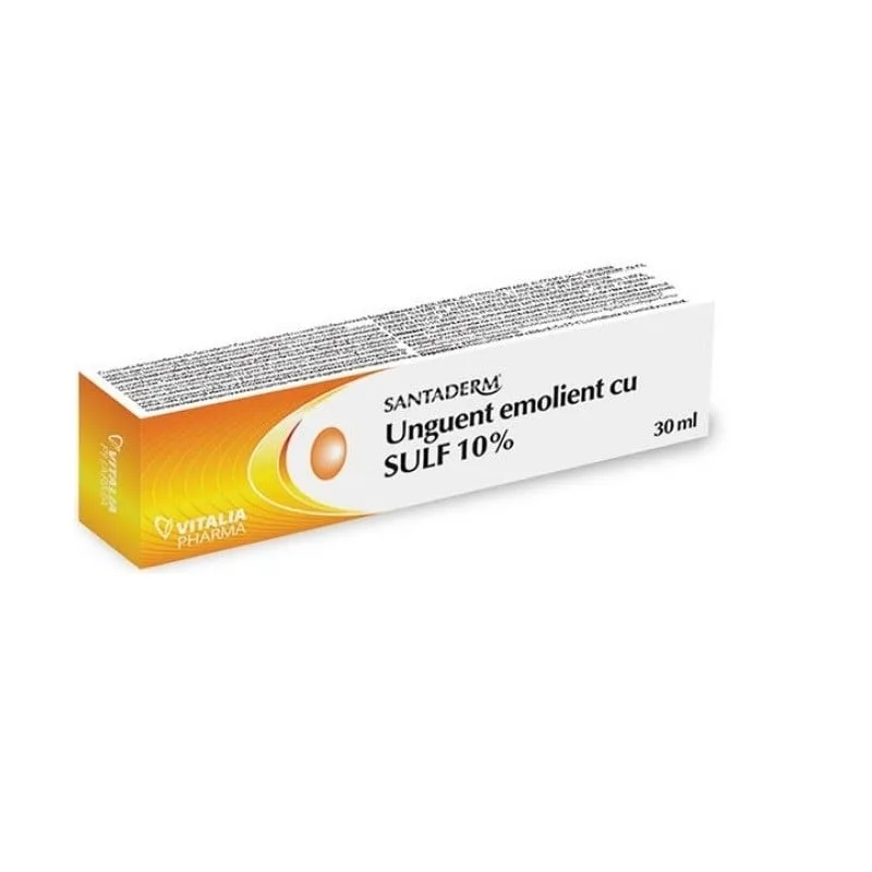 Unguent emolient cu sulf 10% Santaderm, Viva Pharma — preț și oferte