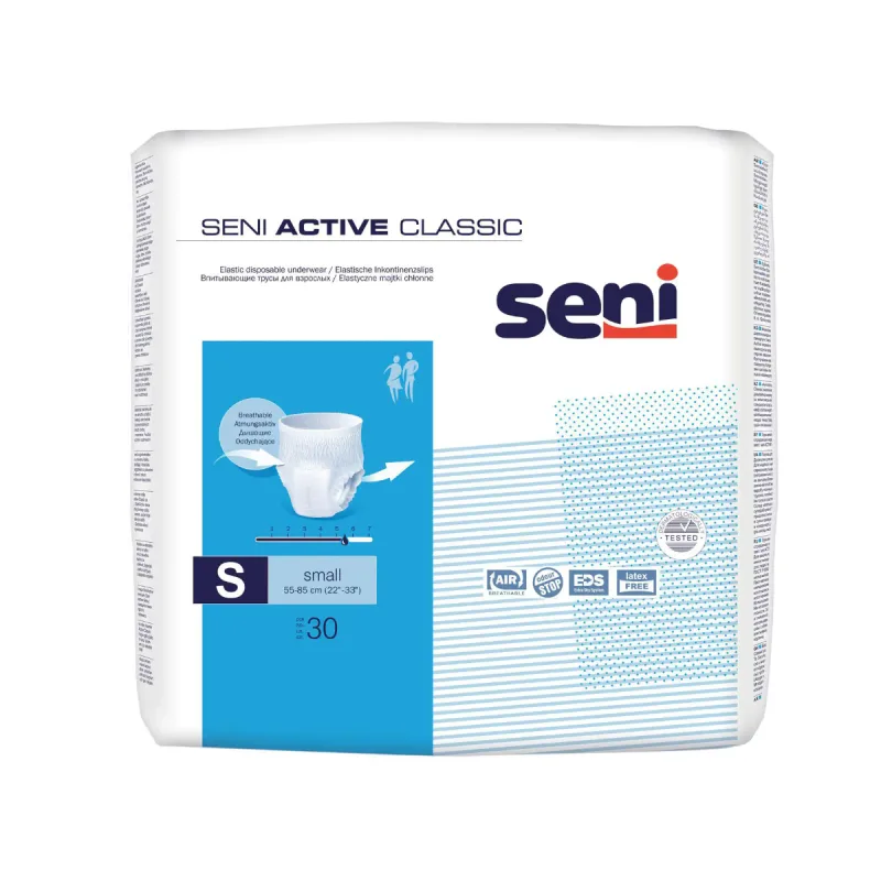 Scutece pentru adulti tip chilot Active Classic Small, 30 bucati, Seni — preț și oferte