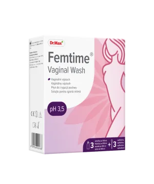 Dr. Max Femtime Vaginal Wash Solutie pentru igiena intima, 3 flacoane + 3 aplicatoare