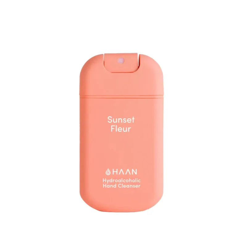 Gel igienizant pentru maini cu note florale Sunset Fleur, 30ml, Haan — preț și oferte