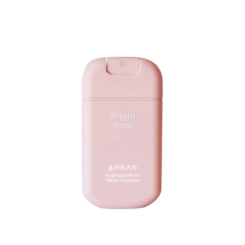 Gel igienizant pentru maini cu note de trandafir dulce si geranium verde Bright Rose, 30ml, Haan — preț și oferte