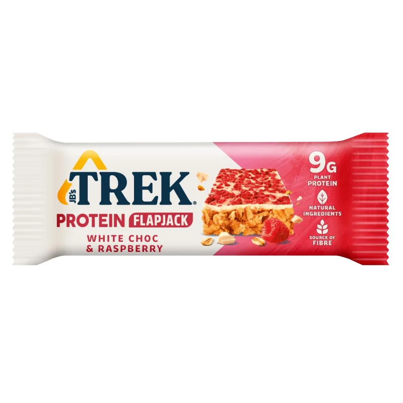 Baton cu aroma de cicolata alba si zmeura cu proteine, 50g, Trek — preț și oferte