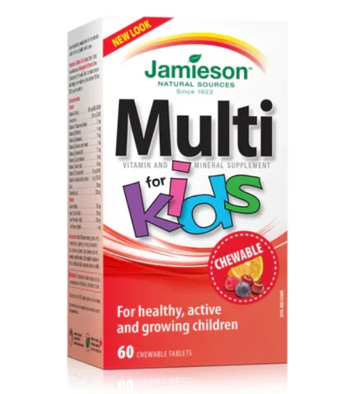 Vitamine si minerale cu fier pentru copii Multi Kids, 60 comprimate masticabile, Jamieson JAMIESON LABORATOIRES — preț și oferte