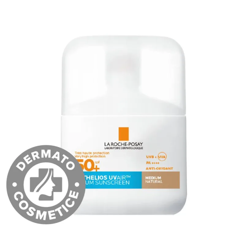 Serum de fata cu protectie solara SPF 50+ Nuanta Medium Natural Anthelios UVAir, 50ml, La Roche-Posay — preț și oferte