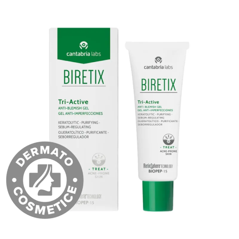 Gel anti-imperfectiuni pentru piele cu tendinta acneica Tri-Active Biretix, 50ml, Cantabria Labs — preț și oferte