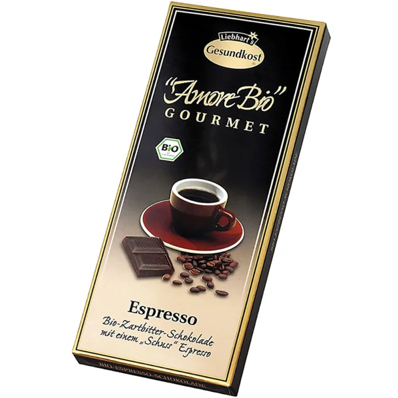 Ciocolata amaruie cu espresso si 55% cacao, 100g, Liebhart’s Amore Bio — preț și oferte